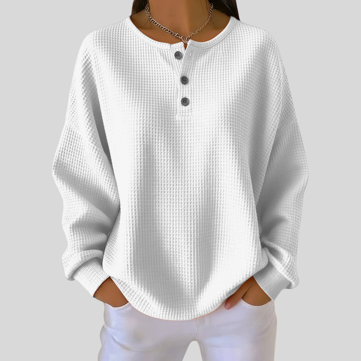 Nessa™ | Casual Henley Svetr