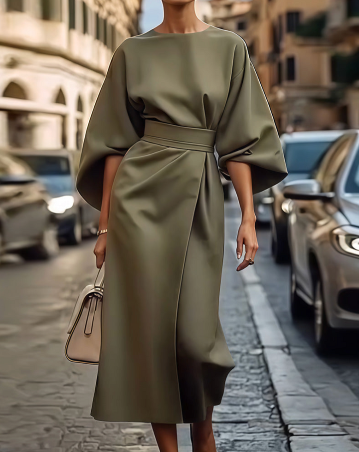 Valentina | Elegantní Maxi Šaty s Voluminous Rukávy
