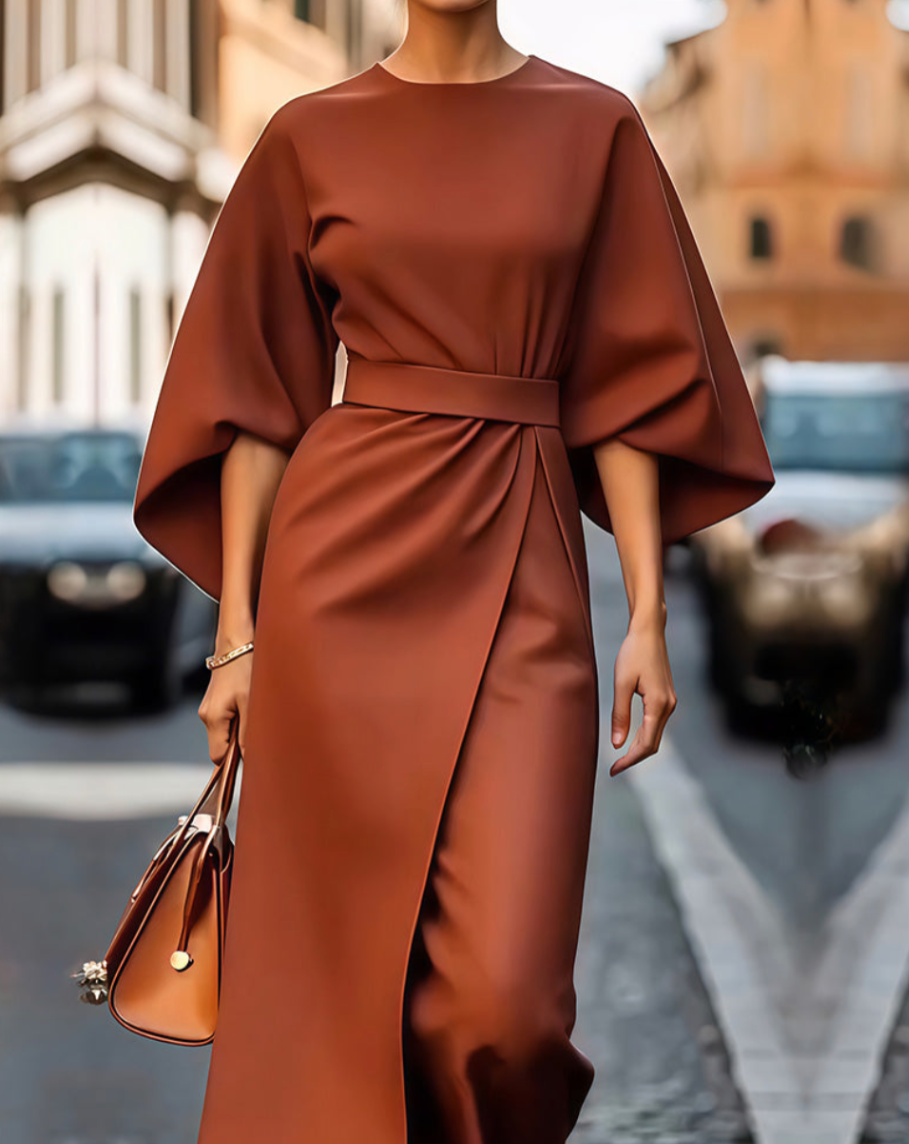 Valentina | Elegantní Maxi Šaty s Voluminous Rukávy