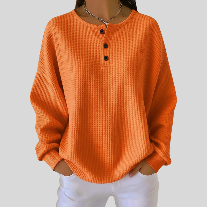 Nessa™ | Casual Henley Svetr