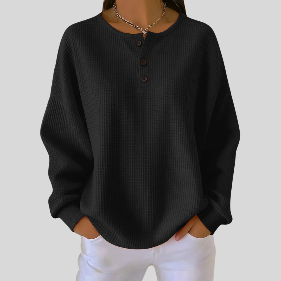 Nessa™ | Casual Henley Svetr