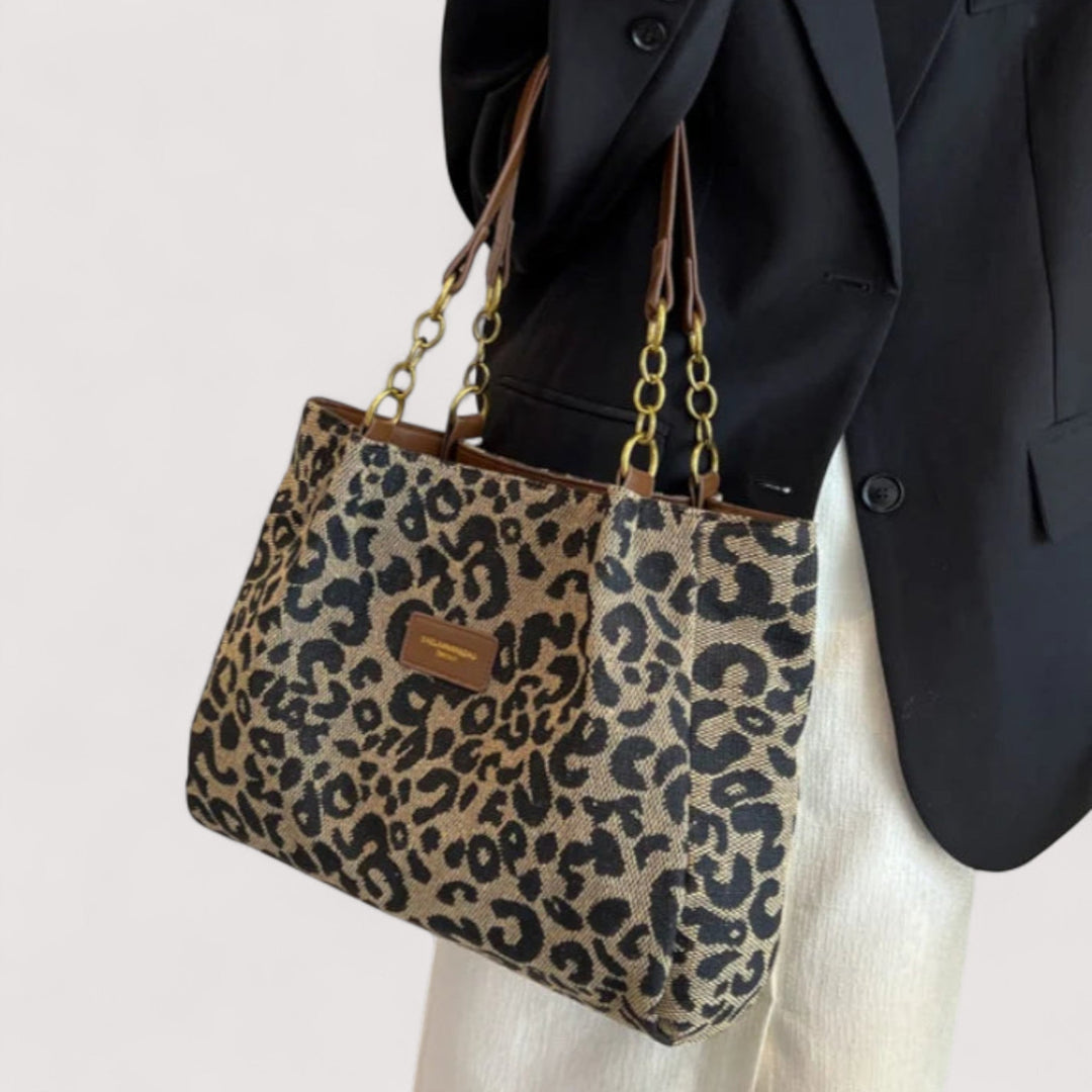 Galga - Plátěná Nákupní Taška s Leopardím Vzorem