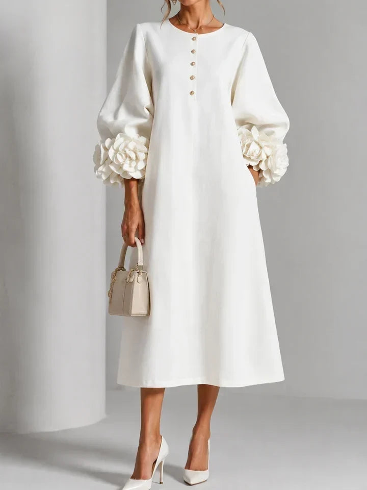 Justyna | Elegantní midi květinové šaty