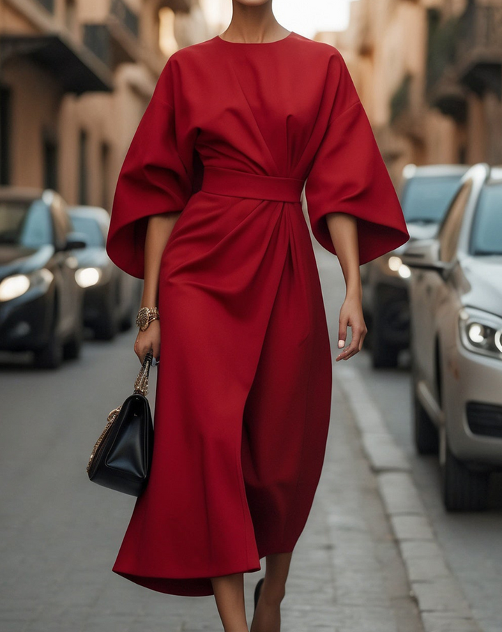 Valentina | Elegantní Maxi Šaty s Voluminous Rukávy