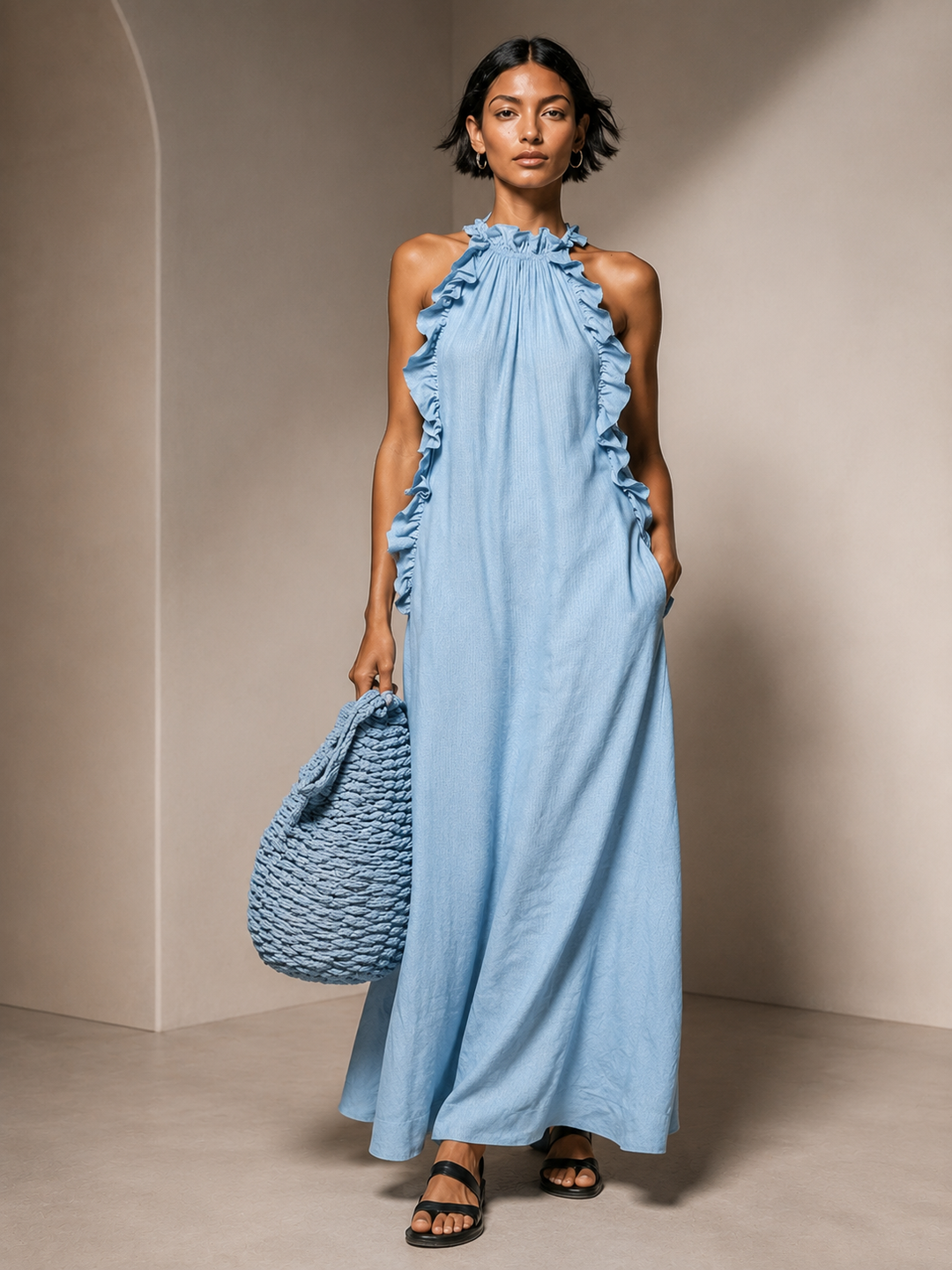 DÓRA | Maxidress s kapsami