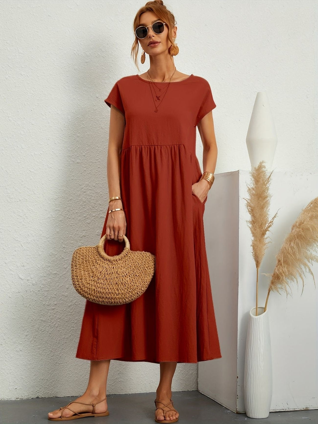 Clara | Midi Šaty s Kapsami