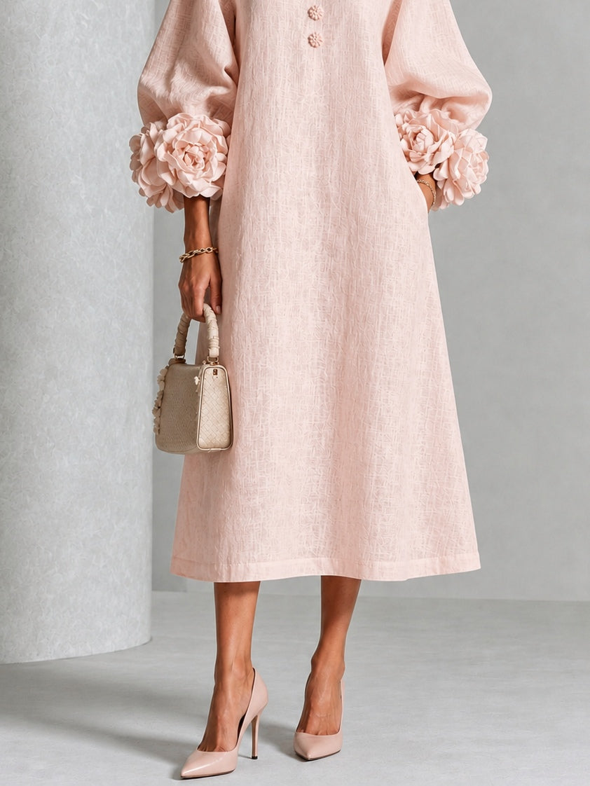 Justyna | Elegantní midi květinové šaty