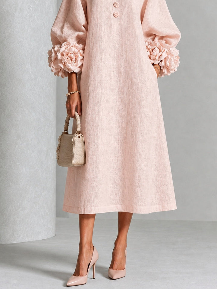 Justyna | Elegantní midi květinové šaty