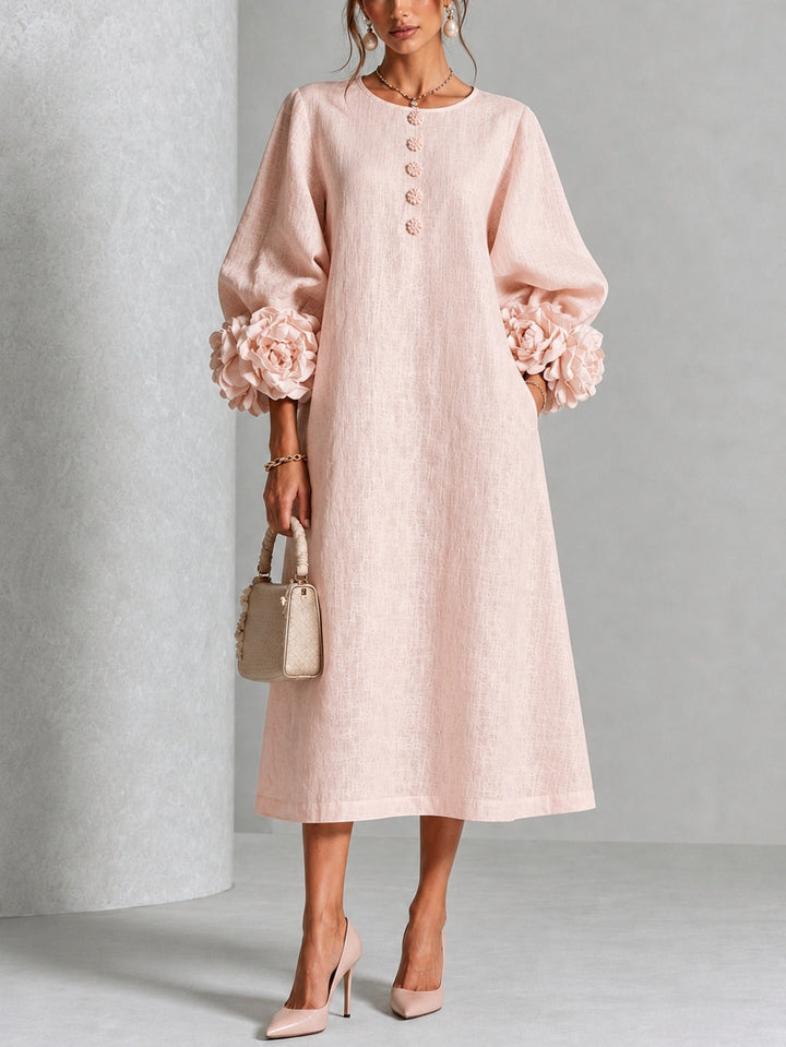 Justyna | Elegantní midi květinové šaty