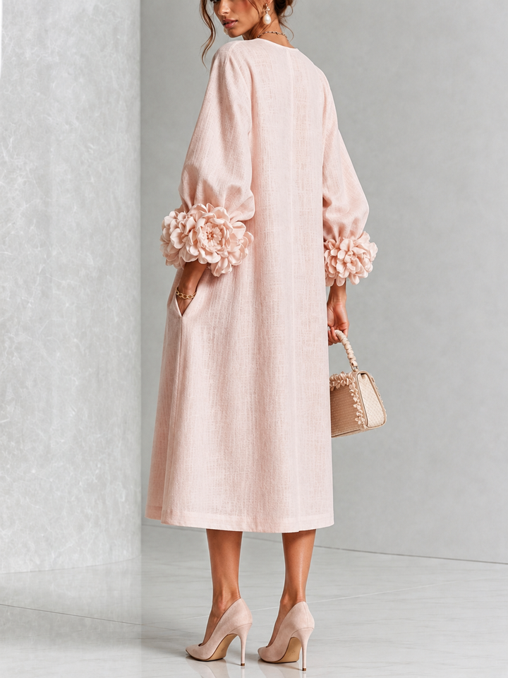 Justyna | Elegantní midi květinové šaty