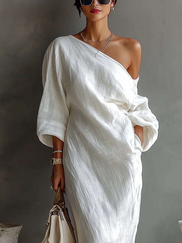 IVETT | Elegantní maxi šaty v bílé