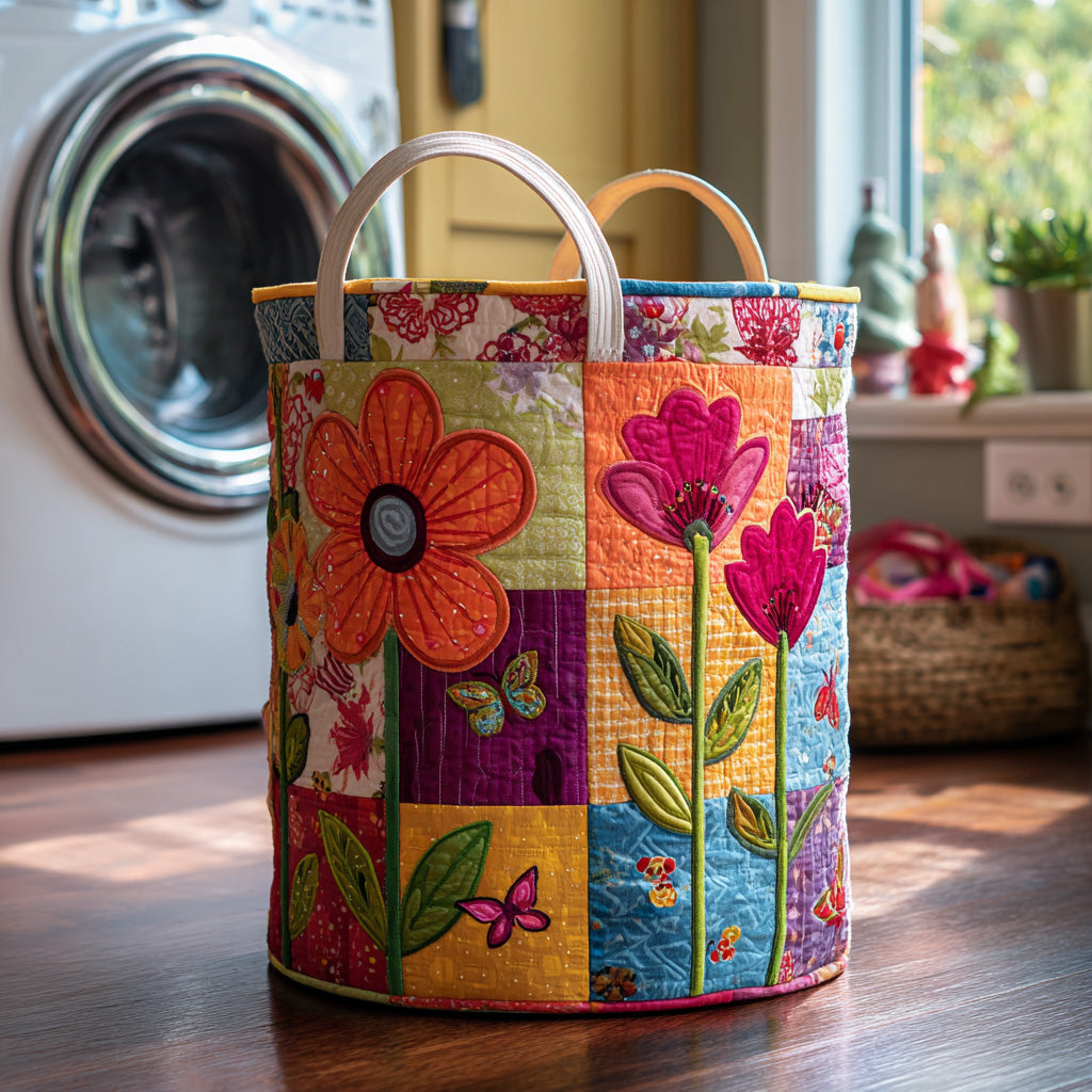 Prošívaný koš na prádlo – Boho styl