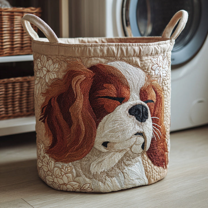 Prošívaný koš na prádlo – Cavalier King Charles
