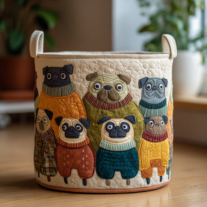 Prošívaný koš na prádlo – Mops