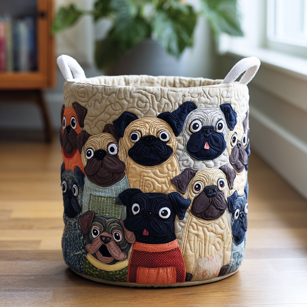 Prošívaný koš na prádlo – Mops