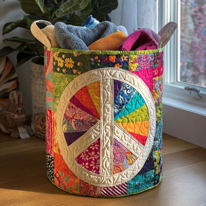 Prošívaný koš na prádlo – Patchwork vzor